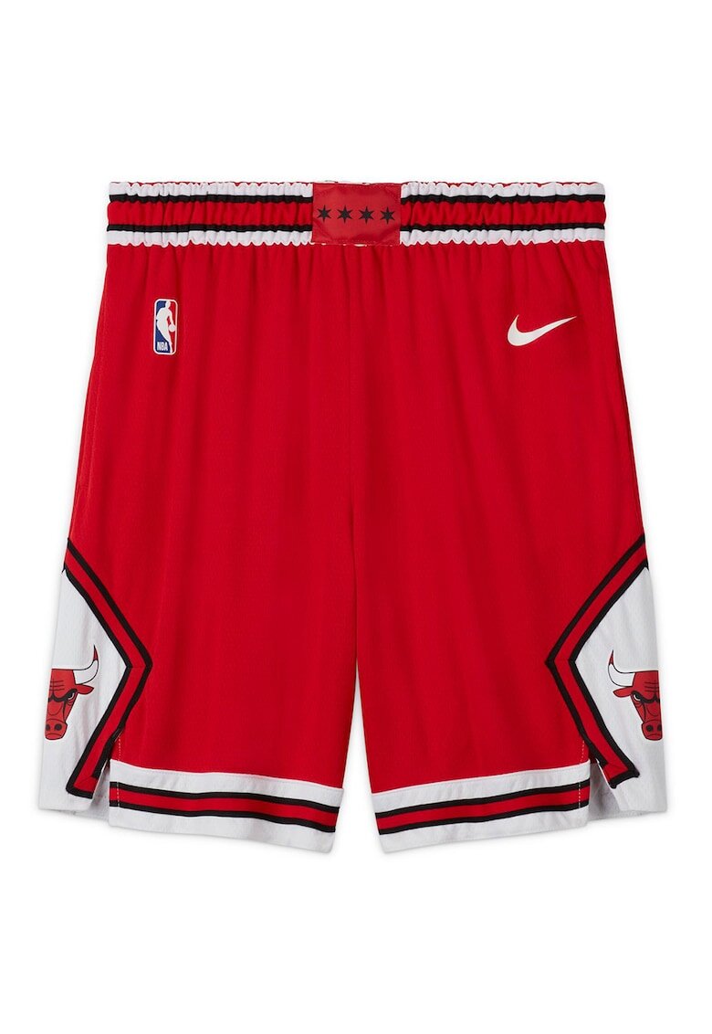 Nike Баскетболни шорти Chicago Bulls с еластична талия - Червен/Бял