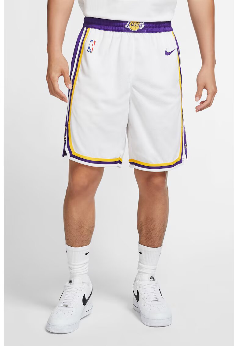 Nike Баскетболни шорти NBA LA Lakers - Бял/Лавандула