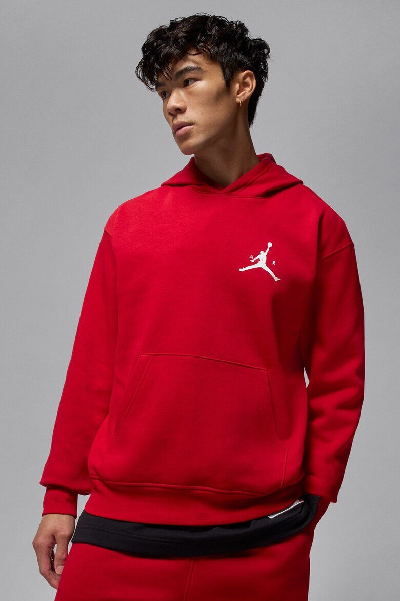 Nike Баскетболно худи Jumpman с джоб кенгуру Червен