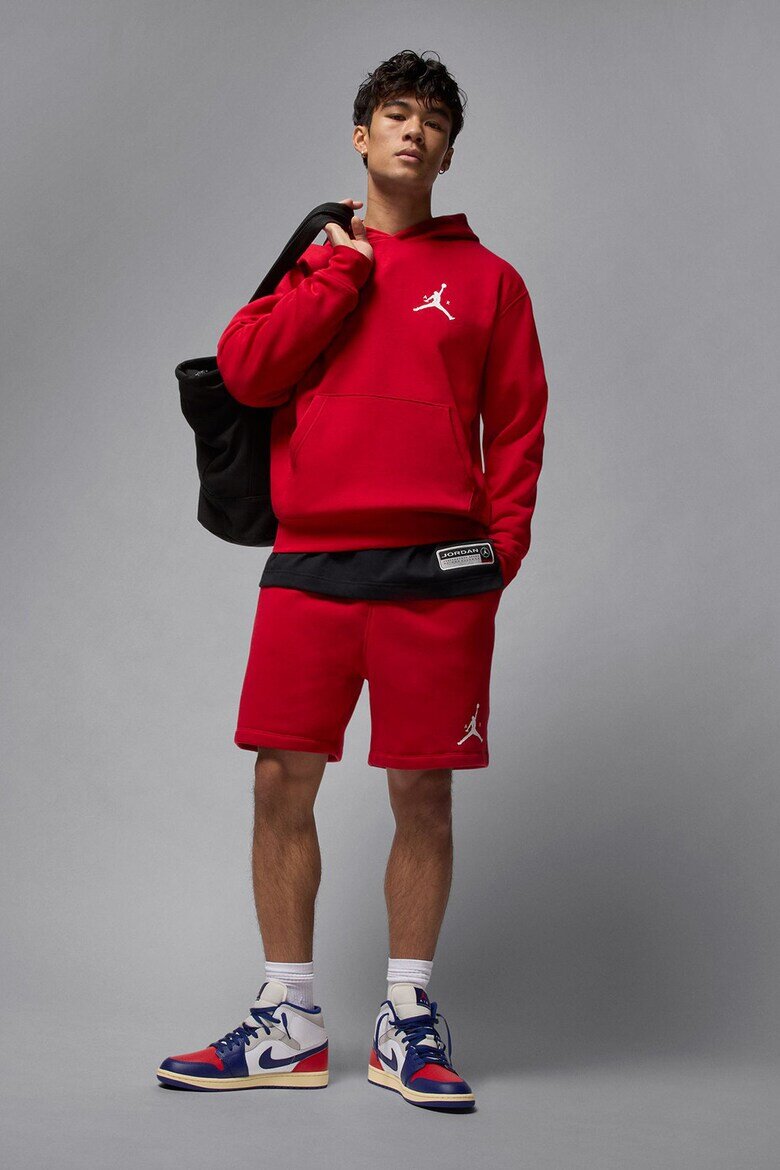 Nike Баскетболно худи Jumpman с джоб кенгуру Червен