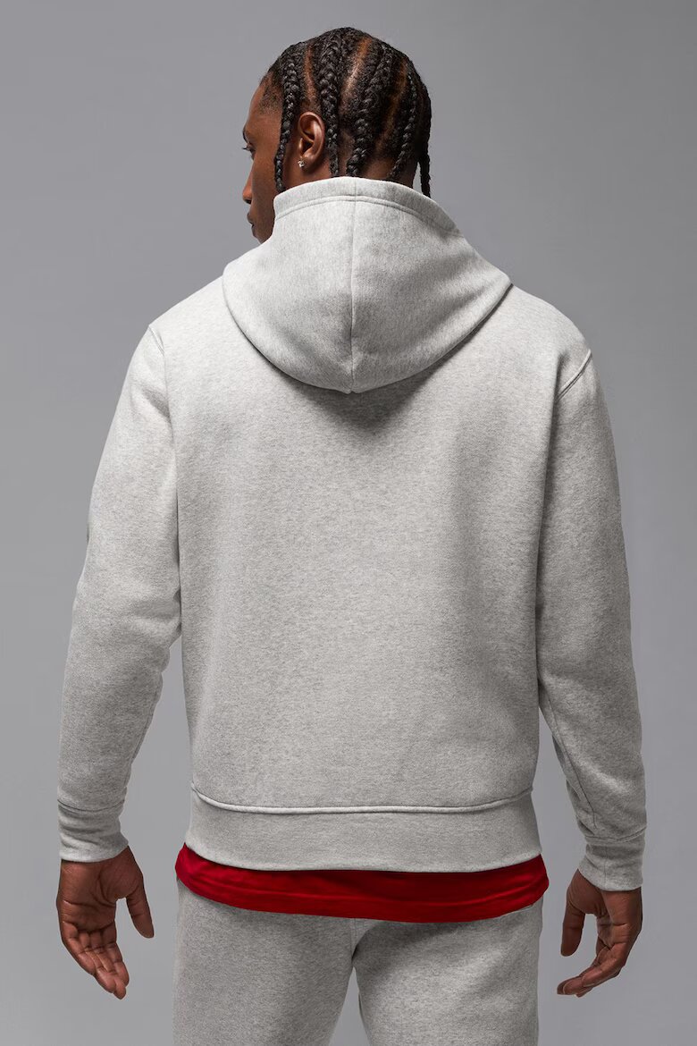 Nike Баскетболно худи Jumpman с джоб кенгуру Светлосив меланж