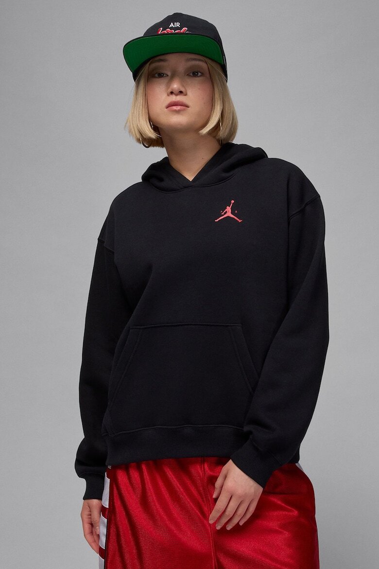 Nike Баскетболно худи Jumpman с паднали ръкави Черен