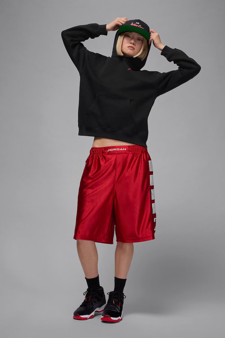 Nike Баскетболно худи Jumpman с паднали ръкави Черен