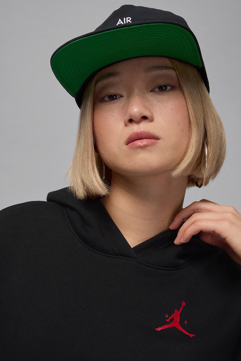 Nike Баскетболно худи Jumpman с паднали ръкави Черен