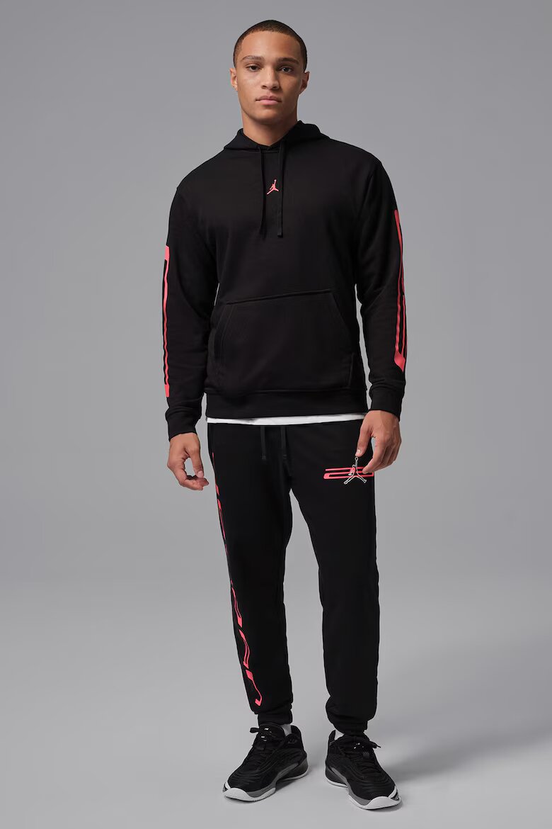Nike Баскетболно худи с джоб кенгуру Черен