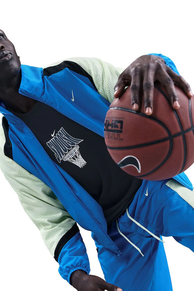 Nike Баскетболно яке Icon с лого Кралско Синьо/Лайм зелено