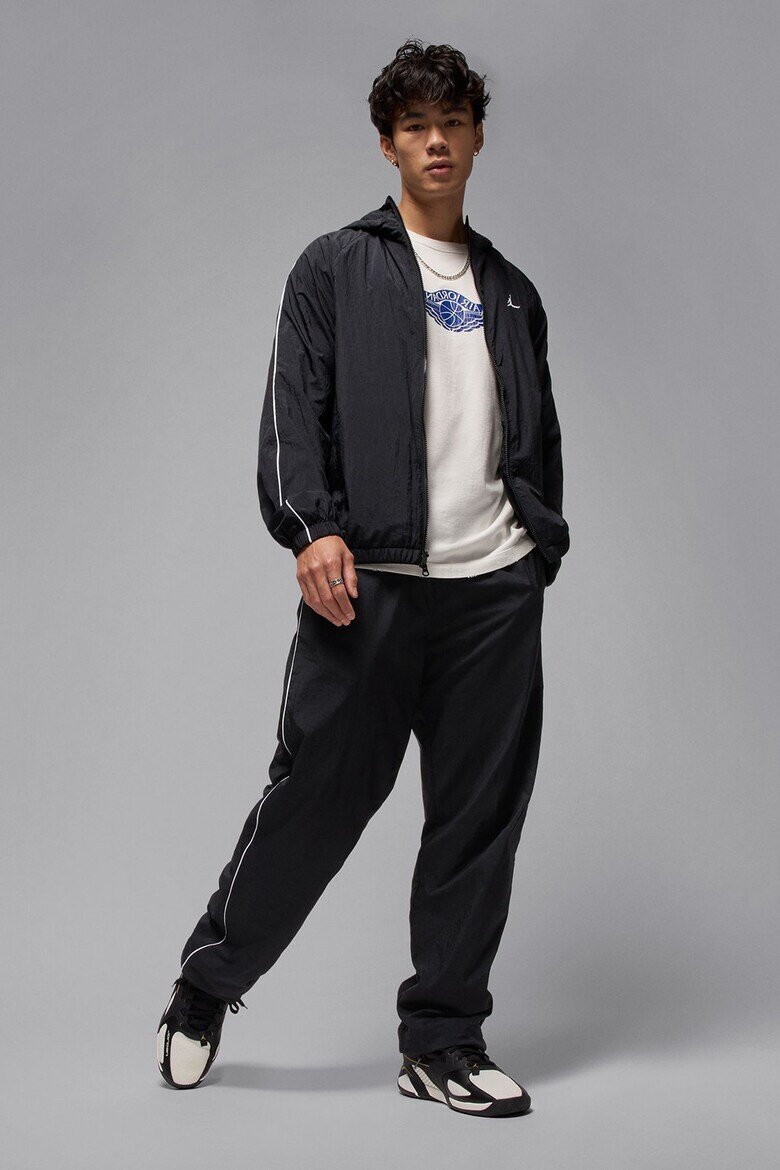 Nike Баскетболно яке с качулка Черен