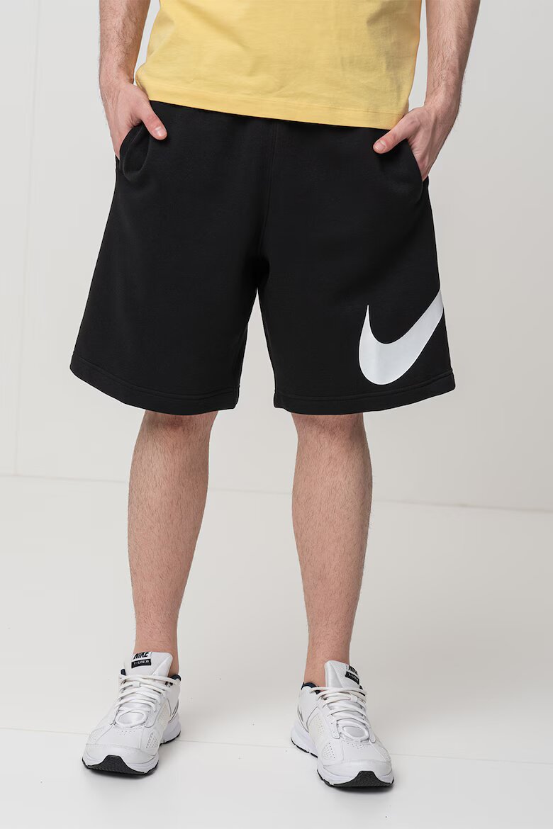 Nike Бермуди с връзка и джобове Бял/Черен