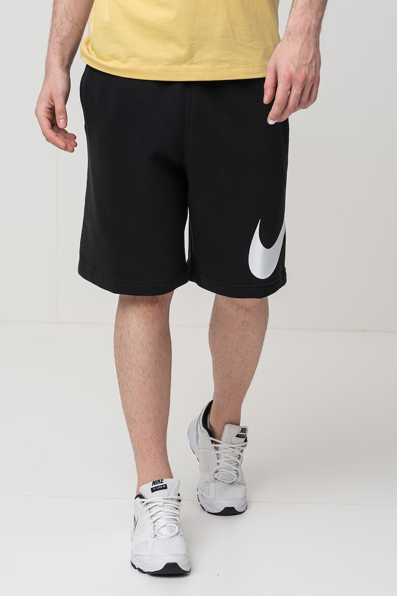 Nike Бермуди с връзка и джобове Бял/Черен