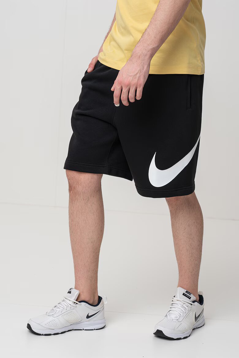 Nike Бермуди с връзка и джобове Бял/Черен