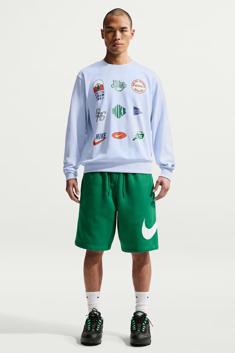 Nike Бермуди с връзка и джобове Бял/Зелен