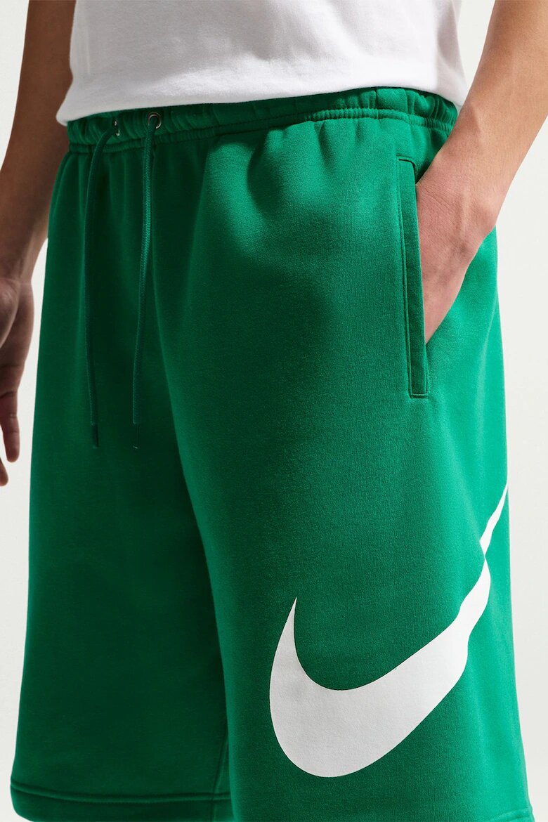 Nike Бермуди с връзка и джобове Бял/Зелен