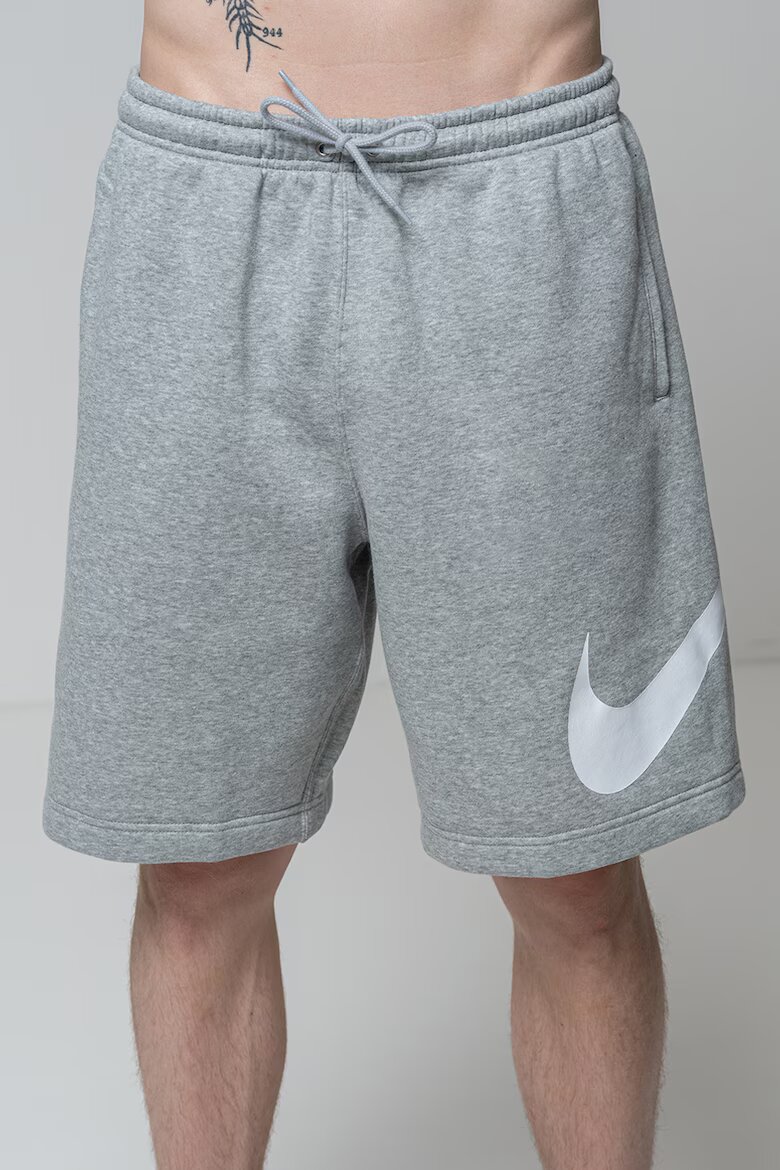 Nike Бермуди с връзка и джобове Сив меланж