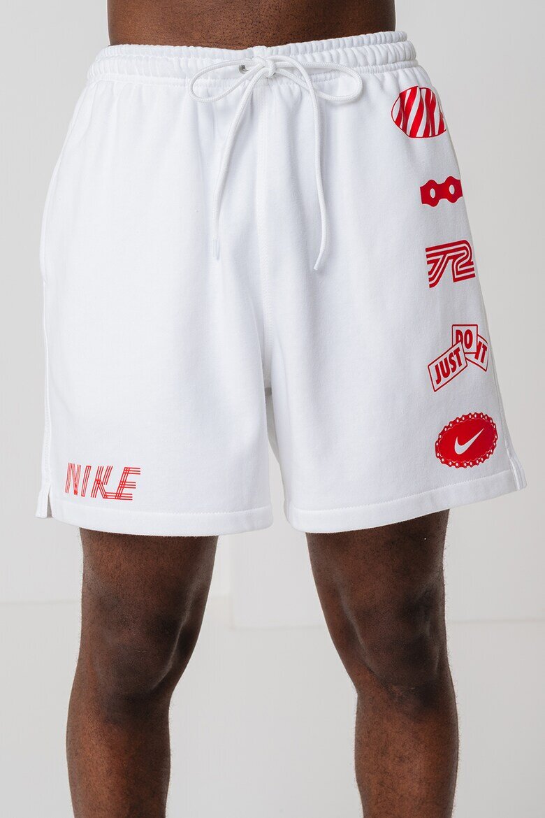 Nike Бермуди със скосени джобове Бял/Аленочервен