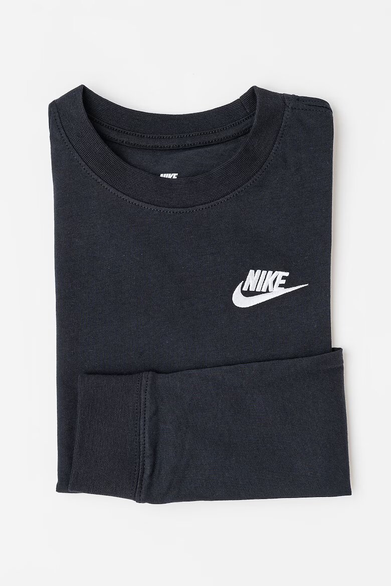 Nike Блуза Futura с овално деколте и лого Черен