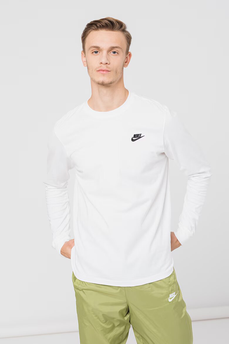 Nike Блуза Sportswear Club с бродирано лого Бял