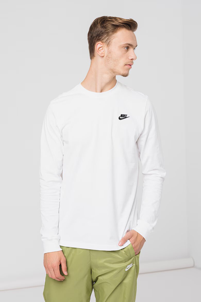 Nike Блуза Sportswear Club с бродирано лого Бял