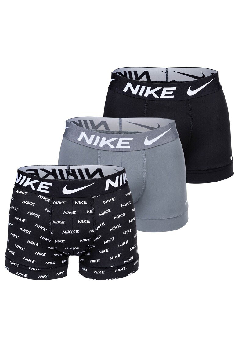 Nike Боксерки с Dri-Fit - 3 чифта - Черен/Сив