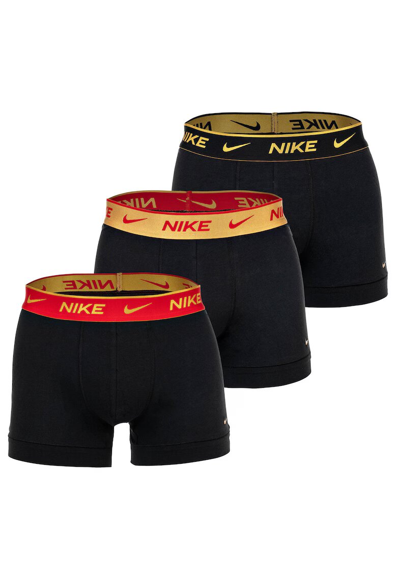 Nike Боксерки с Dri-FIT и лого - 3 чифта - Червен/Златист/Черен
