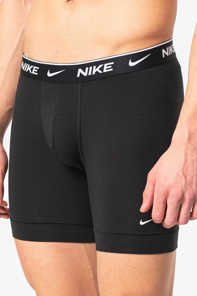Nike Боксерки с лого - 3 чифта Бял/Черен/Сив меланж