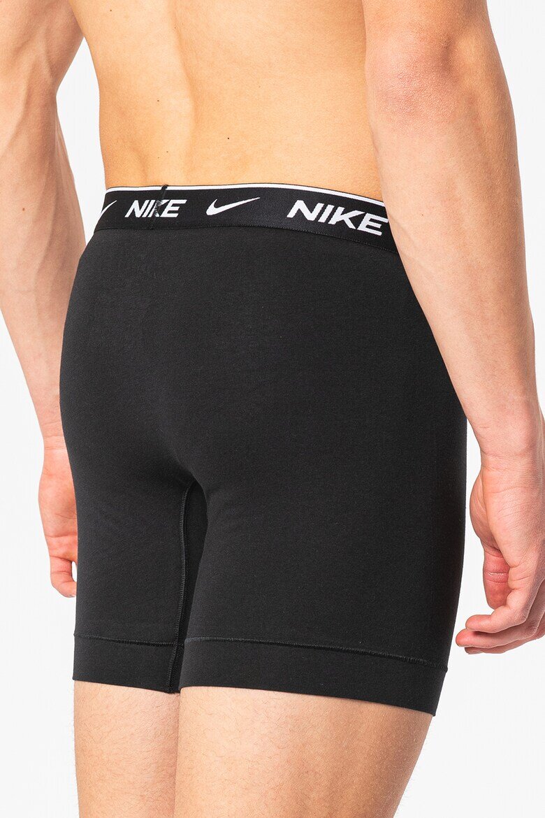 Nike Боксерки с лого - 3 чифта Бял/Черен/Сив меланж