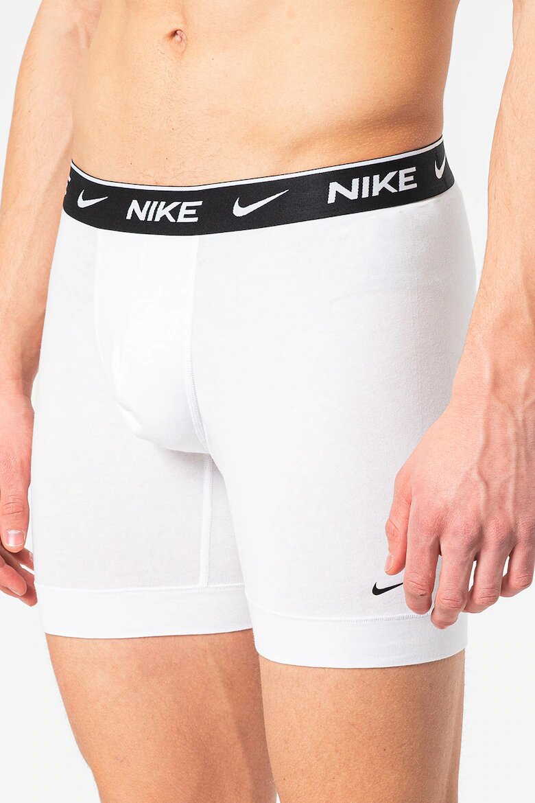 Nike Боксерки с лого - 3 чифта Бял/Черен/Сив меланж