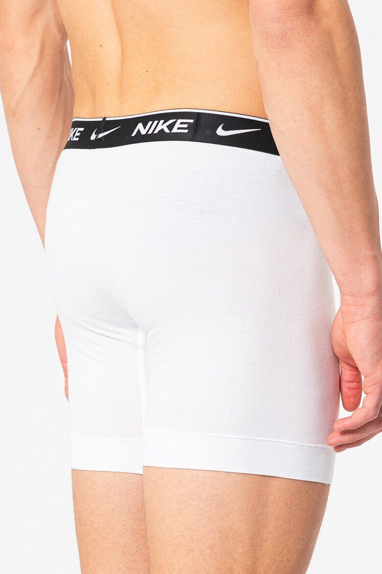 Nike Боксерки с лого - 3 чифта Бял/Черен/Сив меланж
