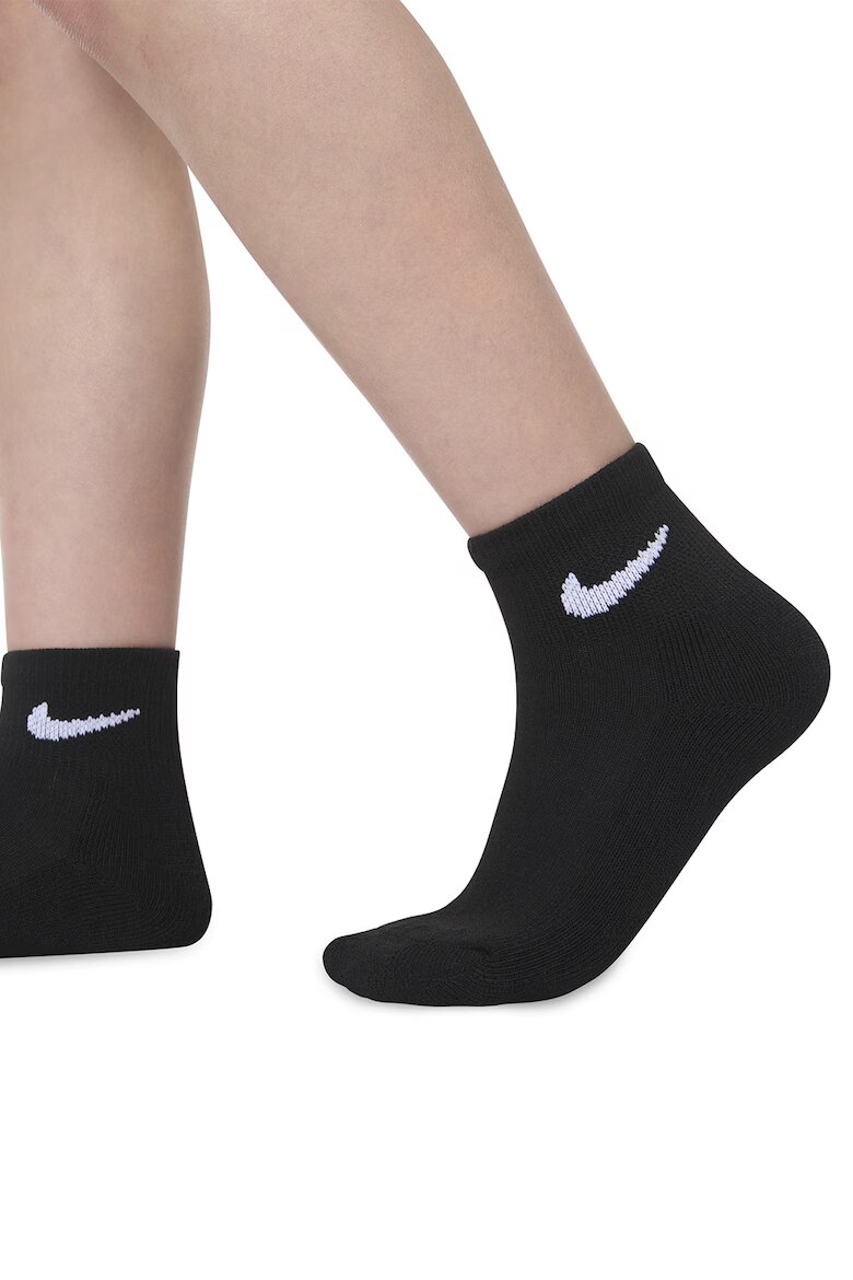 Nike Чорапи до глезена - 3 чифта Бял/Черен/Сив
