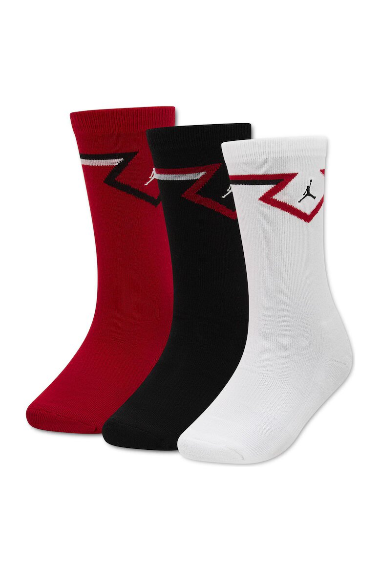 Nike Чорапи Jhn Jordan Diamond 3pk Crew BJ0832R78 Деца Многоцветни 09-11 ГОДИНИ