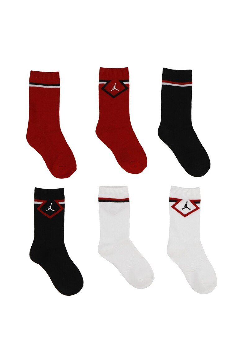 Nike Чорапи Jhn Jordan Diamond 3pk Crew BJ0832R78 Деца Многоцветни 09-11 ГОДИНИ