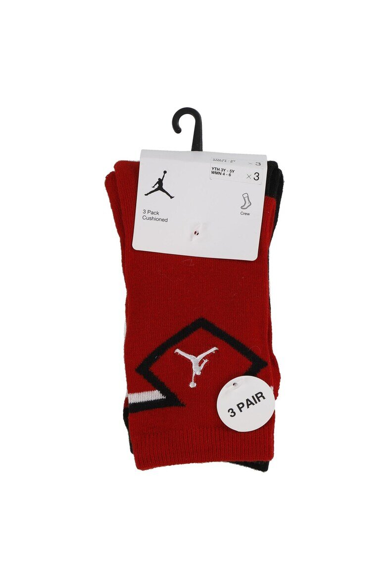 Nike Чорапи Jhn Jordan Diamond 3pk Crew BJ0832R78 Деца Многоцветни 09-11 ГОДИНИ