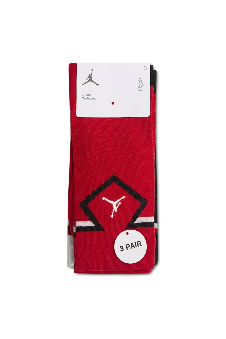 Nike Чорапи Jhn Jordan Diamond 3pk Crew BJ0832R78 Деца Многоцветни 09-11 ГОДИНИ