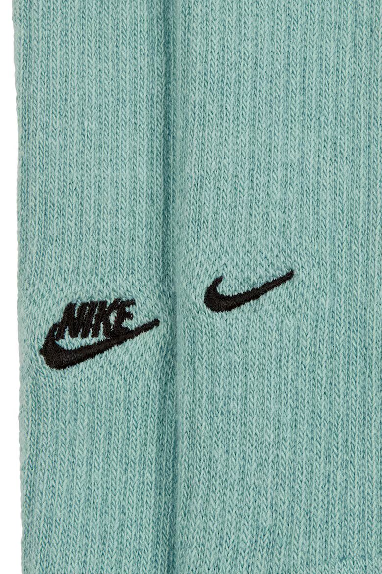 Nike Дълги чорапи с лого 2 чифта Черен/Аквамарин син
