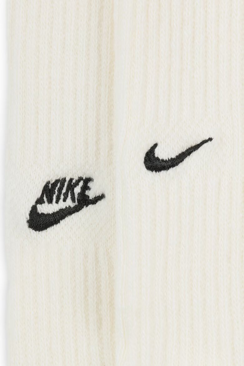Nike Дълги чорапи с лого 2 чифта Крем