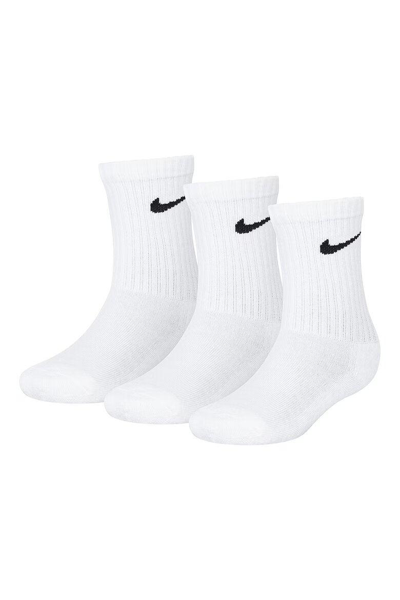 Nike Дълги чорапи с лого - 3 чифта Бял