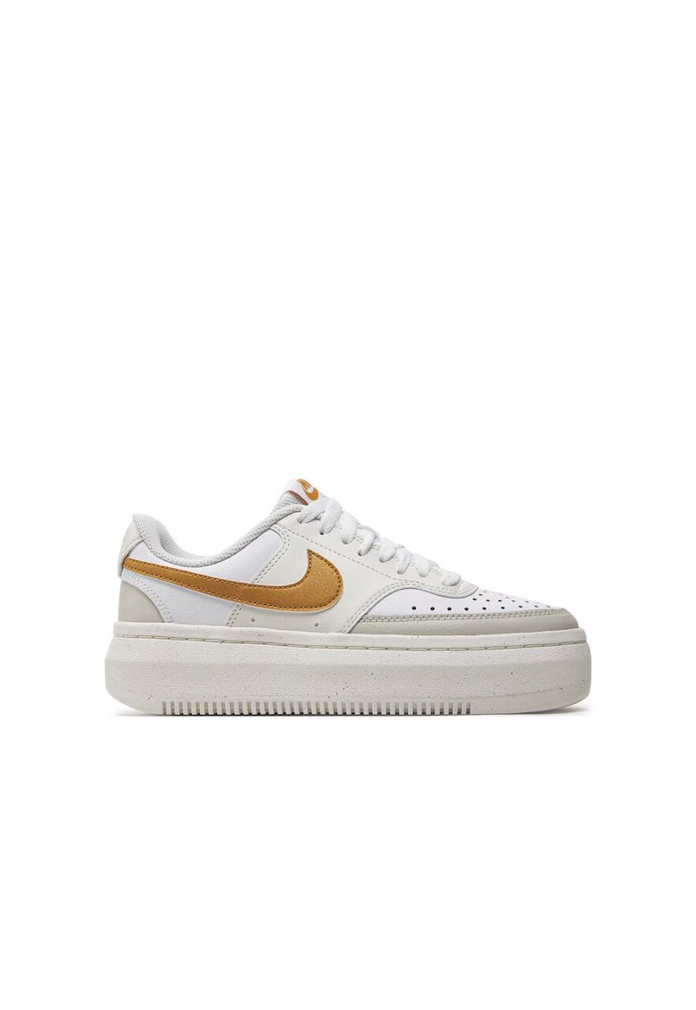 Nike Дамски спортни обувки - 304214 - Естествена кожа - Бордо / Бяло