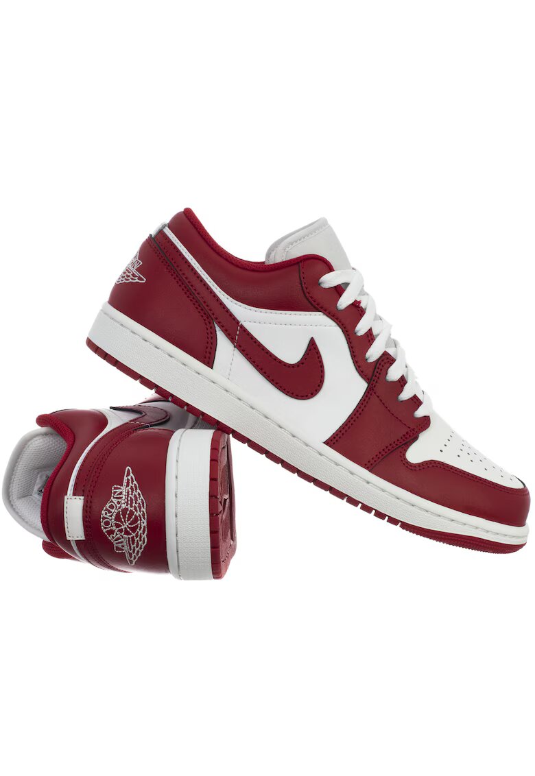Nike Дамски спортни обувки 553558 - Бял/Червен - Естествена кожа/Синтетика