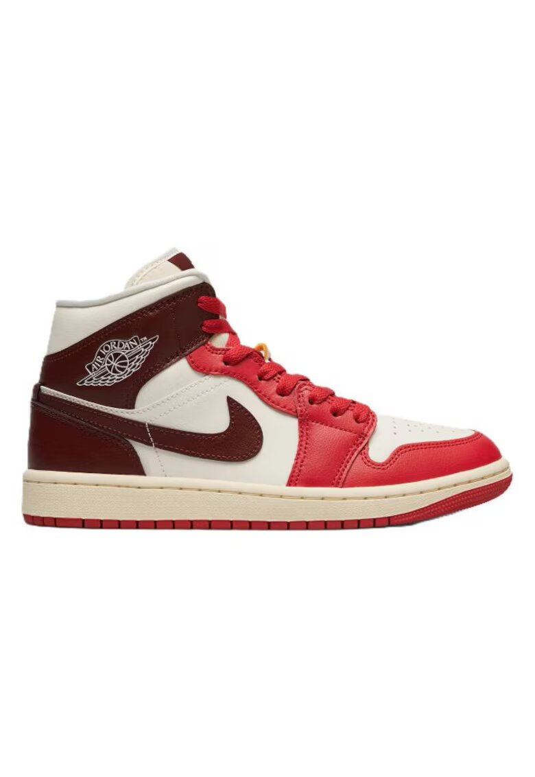 Nike Дамски спортни обувки WMNS AIR JORDAN 1 MID - Екологична кожа - Бежови