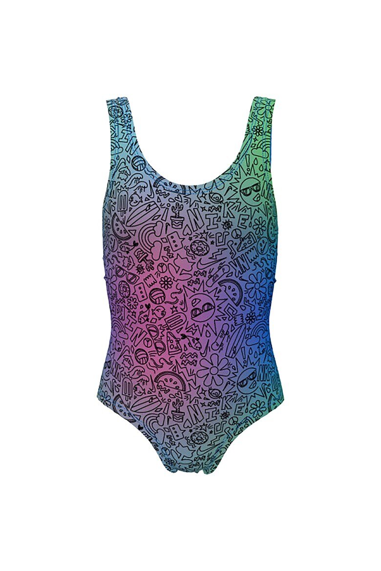 Nike Детски бански Doodle U-Back Многоцветен