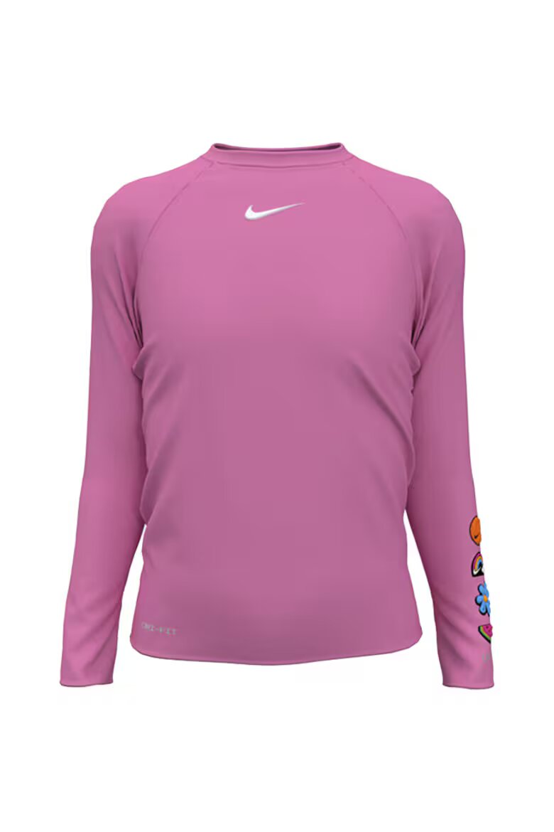 Nike Детско горнище за плуване с UV защита UPF 40+ Charms Long Sleeve Hydroguard Розово