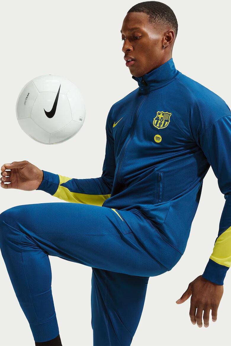 Nike F.C. Футболен екип Barcelona Strike Fourth Dri Fit Индигово синьо/Лайм зелено