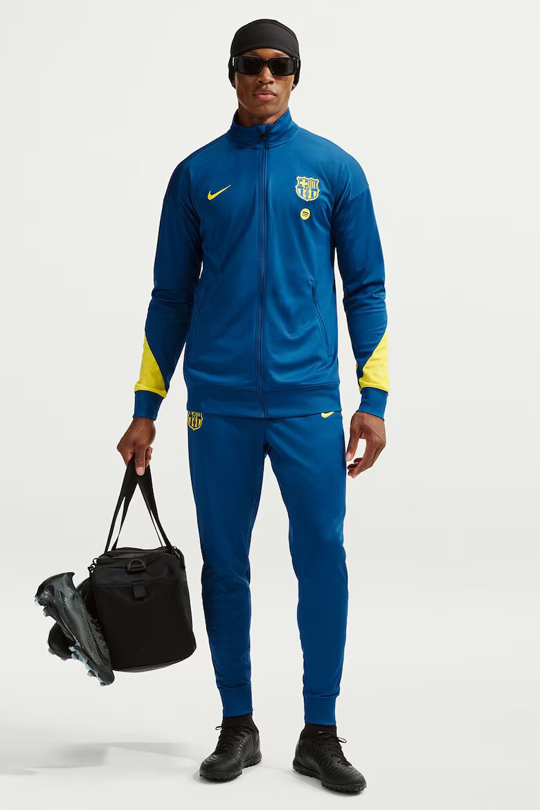 Nike F.C. Футболен екип Barcelona Strike Fourth Dri Fit Индигово синьо/Лайм зелено