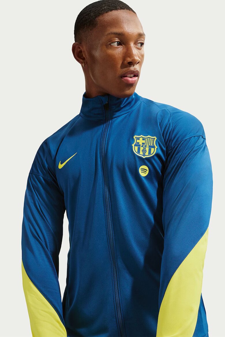 Nike F.C. Футболен екип Barcelona Strike Fourth Dri Fit Индигово синьо/Лайм зелено