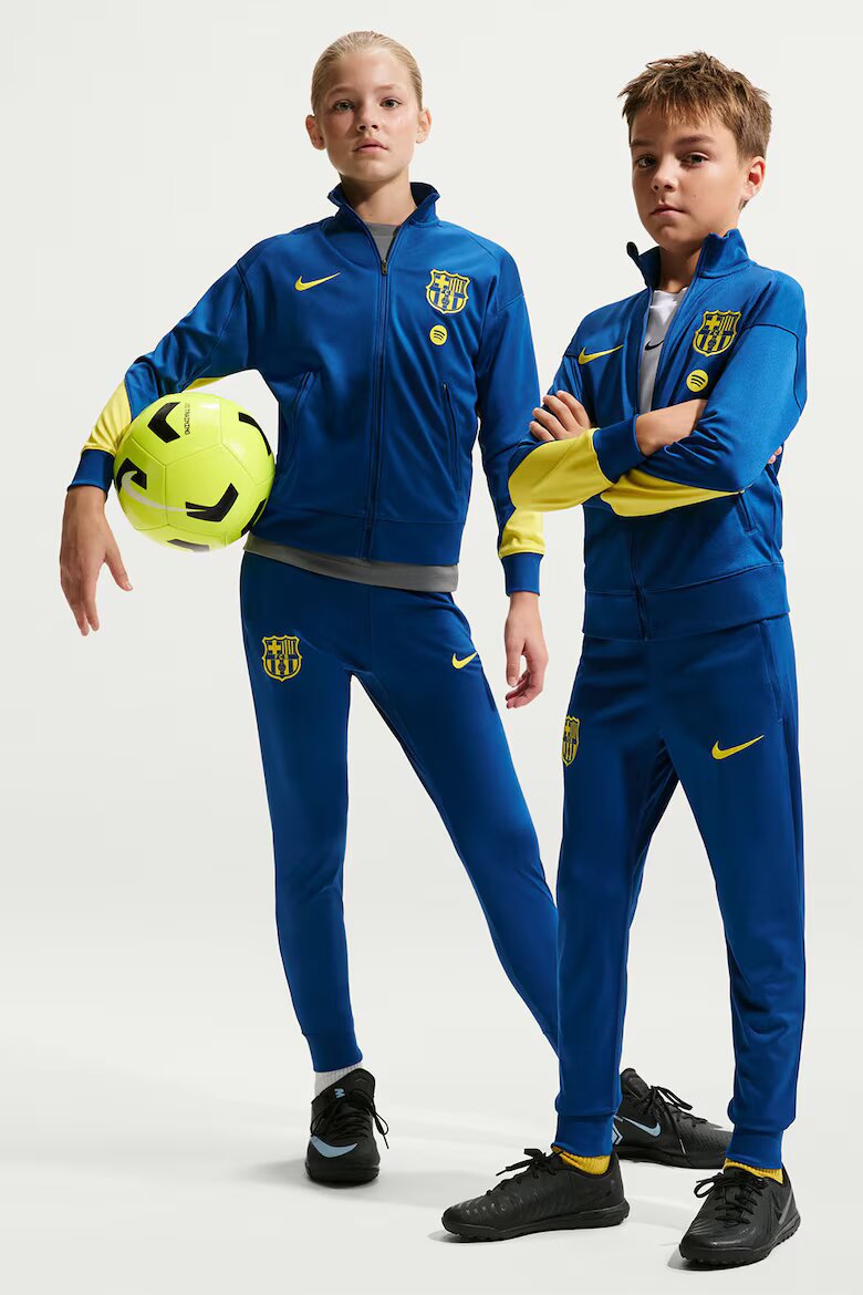Nike F.C.Футболен екип Barcelona Strike Fourth Dri Fit Индигово синьо/Лайм зелено