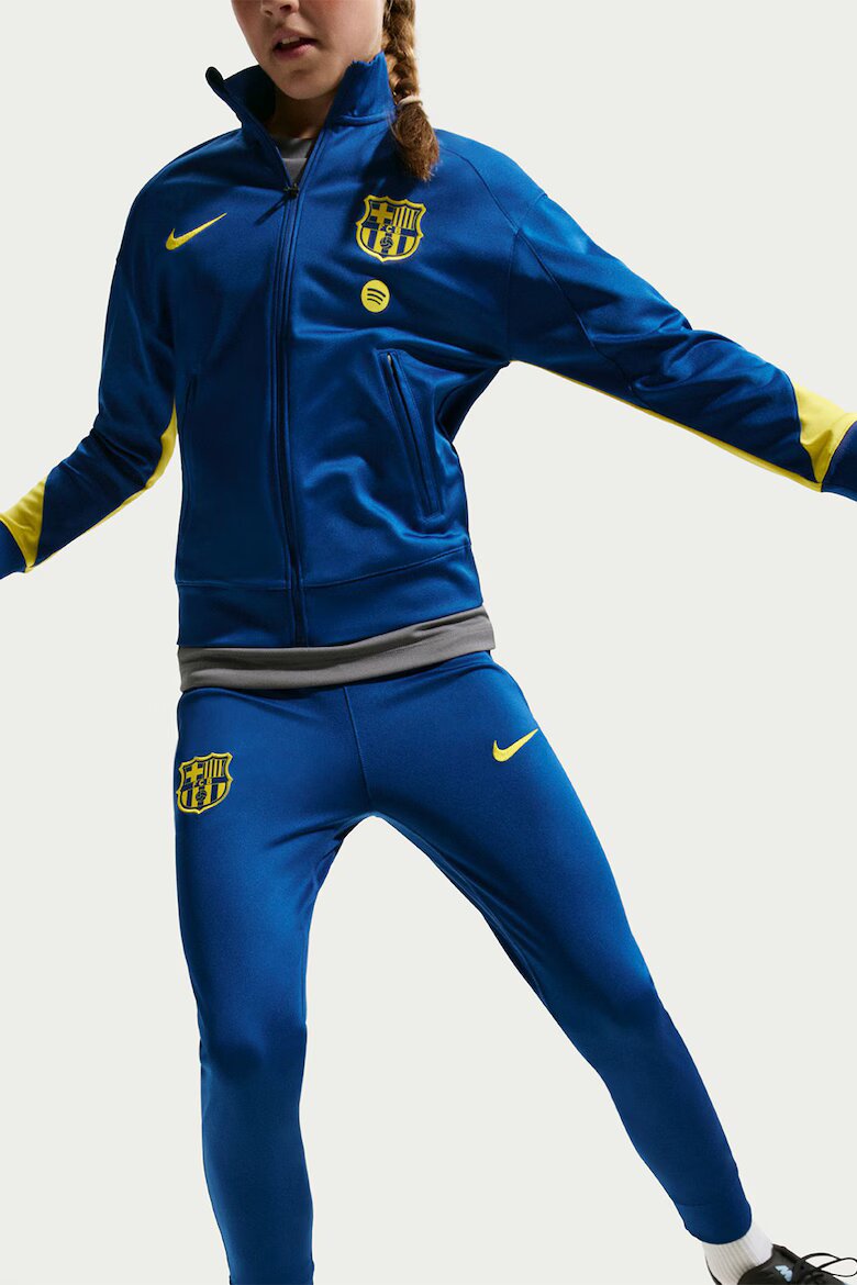 Nike F.C.Футболен екип Barcelona Strike Fourth Dri Fit Индигово синьо/Лайм зелено