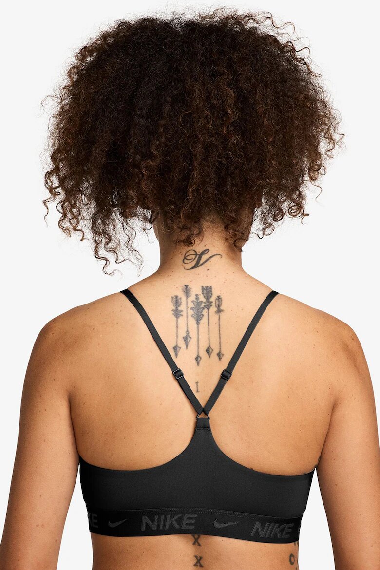 Nike Фитнес бюстие Indy с Dri-FIT с леко ниво на поддръжка Черен