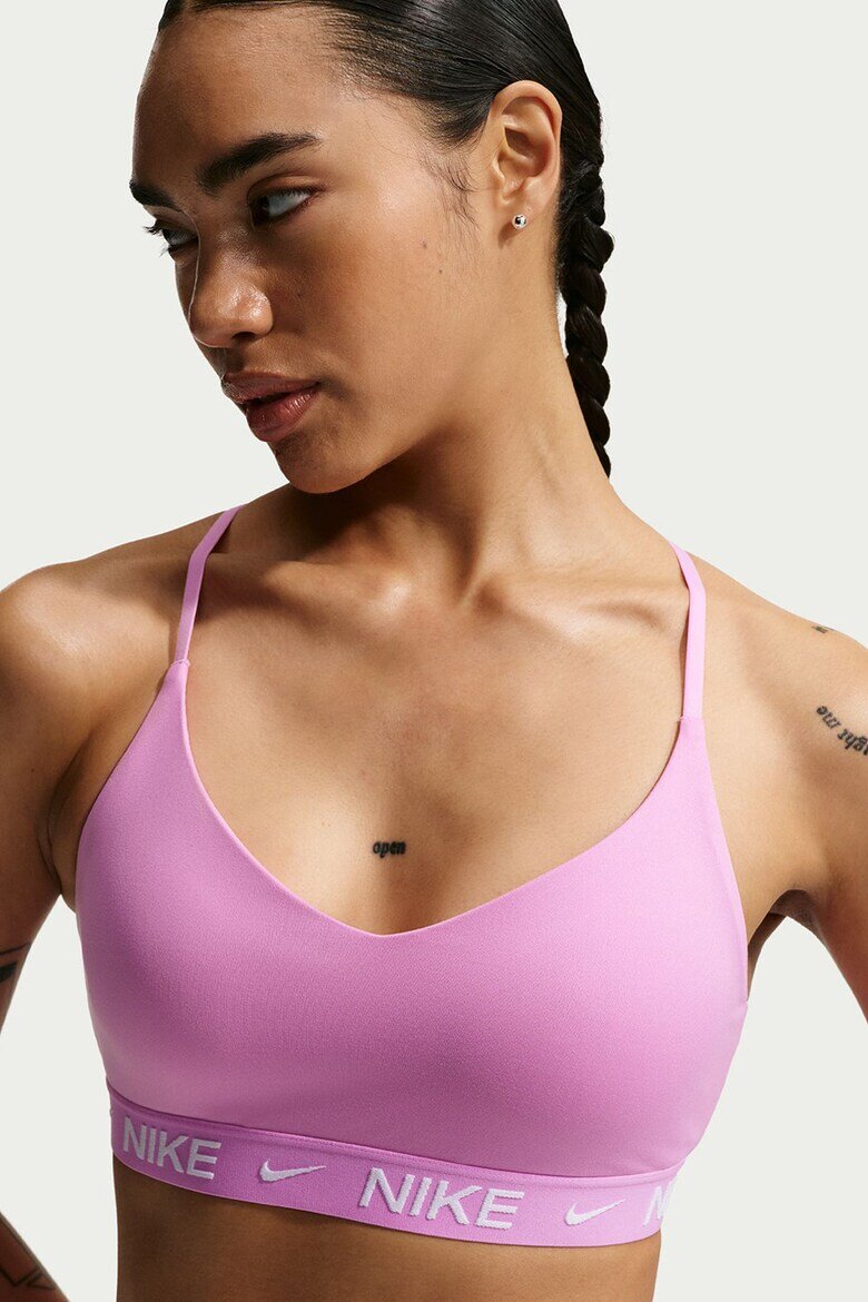 Nike Фитнес бюстие Indy с Dri-FIT с леко ниво на поддръжка Пастелнорозов