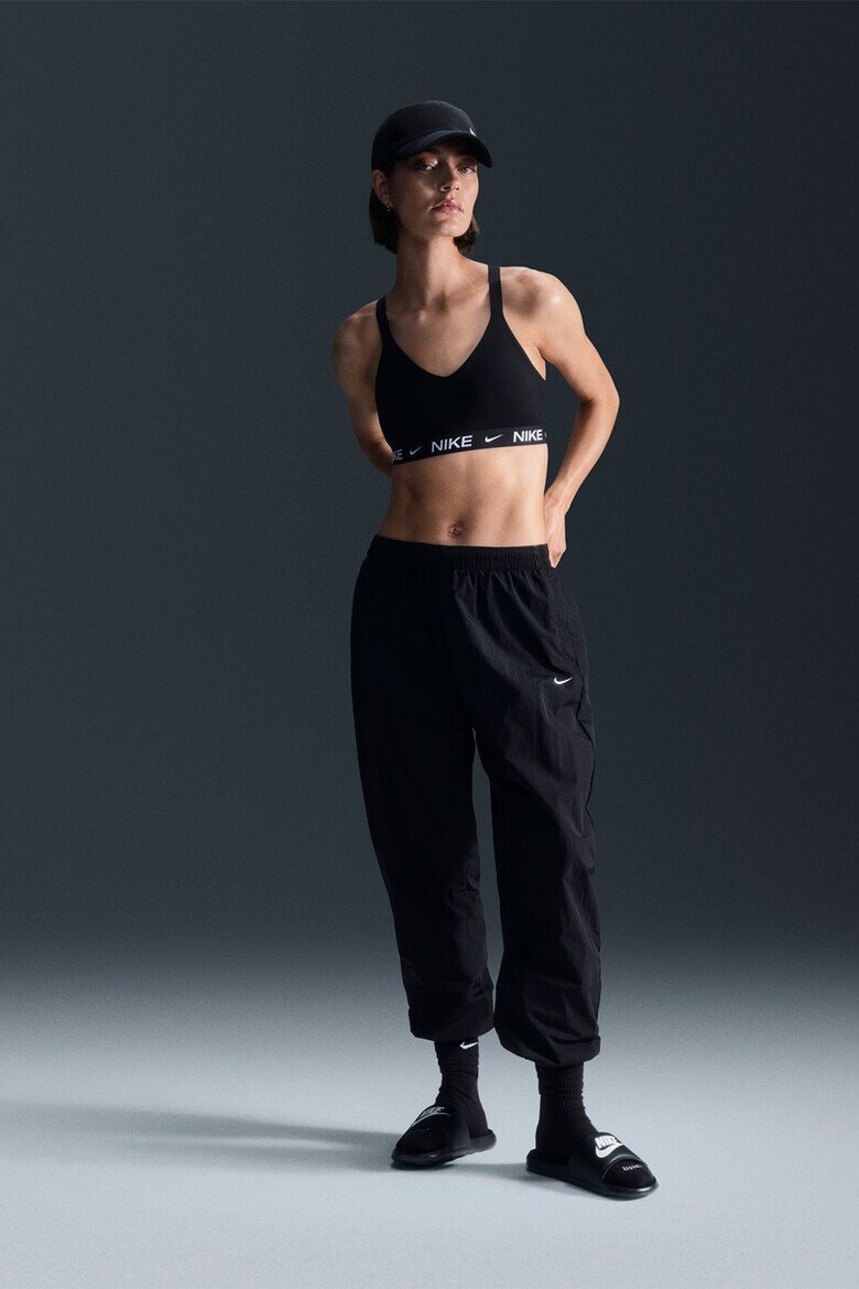 Nike Фитнес бюстие с Dri-Fit с регулируеми презрамки Черен/Избеляло черно