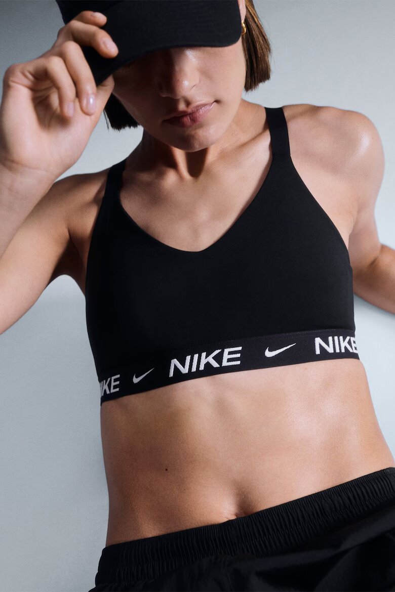 Nike Фитнес бюстие с Dri-Fit с регулируеми презрамки Черен/Избеляло черно
