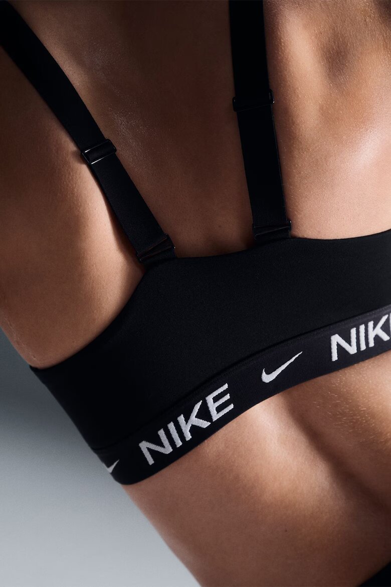 Nike Фитнес бюстие с Dri-Fit с регулируеми презрамки Черен/Избеляло черно